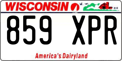 WI license plate 859XPR
