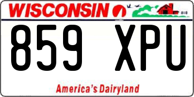WI license plate 859XPU