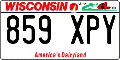 WI license plate 859XPY