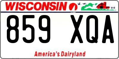 WI license plate 859XQA