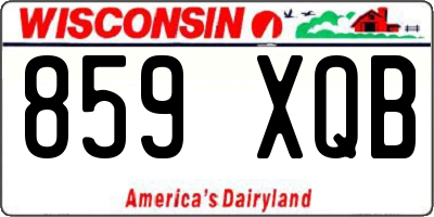 WI license plate 859XQB