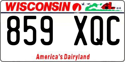 WI license plate 859XQC