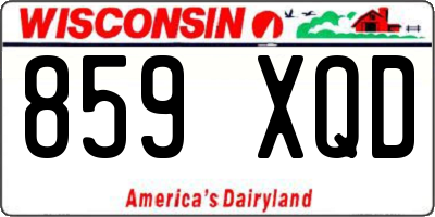 WI license plate 859XQD