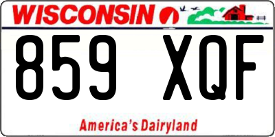 WI license plate 859XQF
