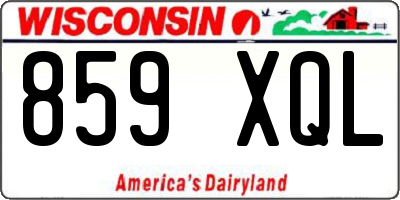 WI license plate 859XQL