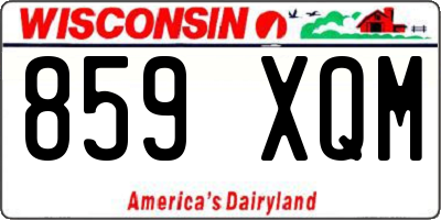 WI license plate 859XQM