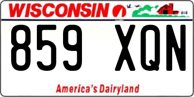 WI license plate 859XQN