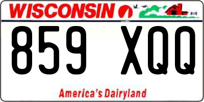 WI license plate 859XQQ