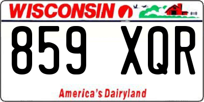 WI license plate 859XQR