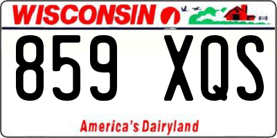 WI license plate 859XQS
