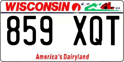 WI license plate 859XQT