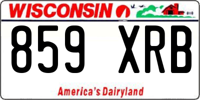 WI license plate 859XRB