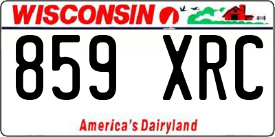 WI license plate 859XRC