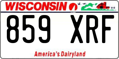 WI license plate 859XRF