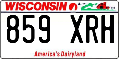 WI license plate 859XRH