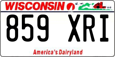 WI license plate 859XRI