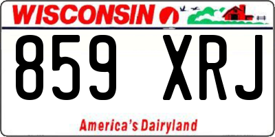 WI license plate 859XRJ
