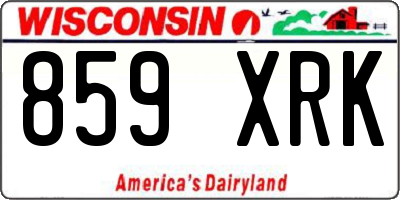 WI license plate 859XRK