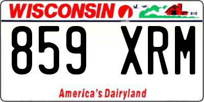 WI license plate 859XRM