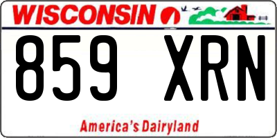WI license plate 859XRN