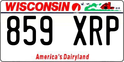 WI license plate 859XRP