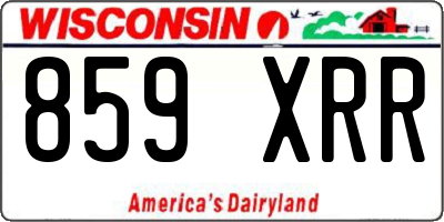 WI license plate 859XRR