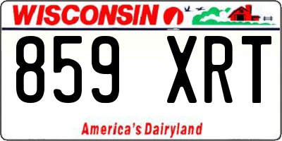 WI license plate 859XRT