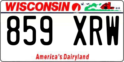 WI license plate 859XRW