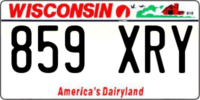 WI license plate 859XRY