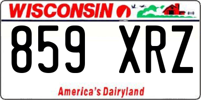 WI license plate 859XRZ
