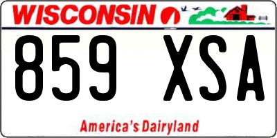WI license plate 859XSA