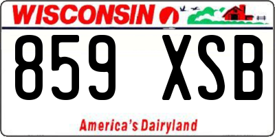 WI license plate 859XSB