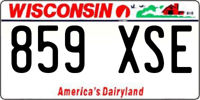 WI license plate 859XSE