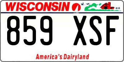 WI license plate 859XSF