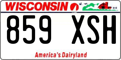 WI license plate 859XSH