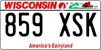 WI license plate 859XSK