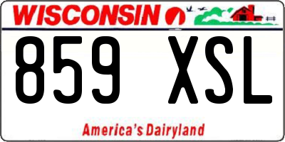 WI license plate 859XSL