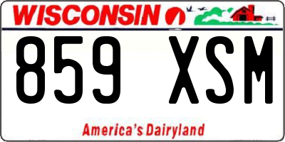 WI license plate 859XSM