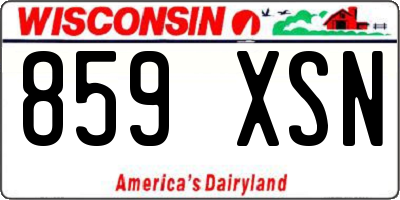 WI license plate 859XSN