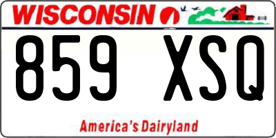 WI license plate 859XSQ