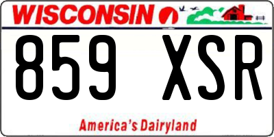 WI license plate 859XSR