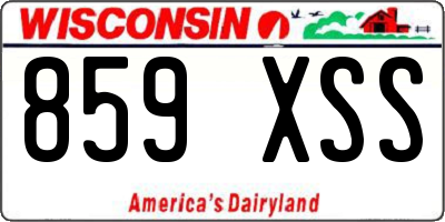 WI license plate 859XSS