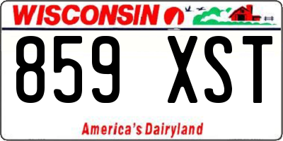 WI license plate 859XST