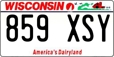 WI license plate 859XSY