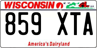 WI license plate 859XTA