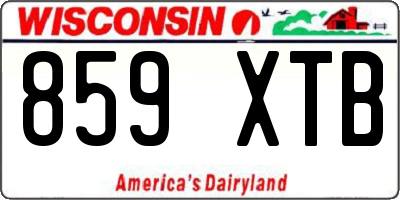 WI license plate 859XTB