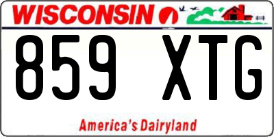 WI license plate 859XTG