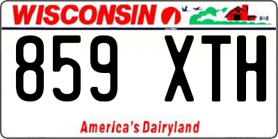 WI license plate 859XTH