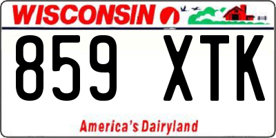 WI license plate 859XTK
