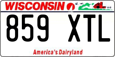 WI license plate 859XTL